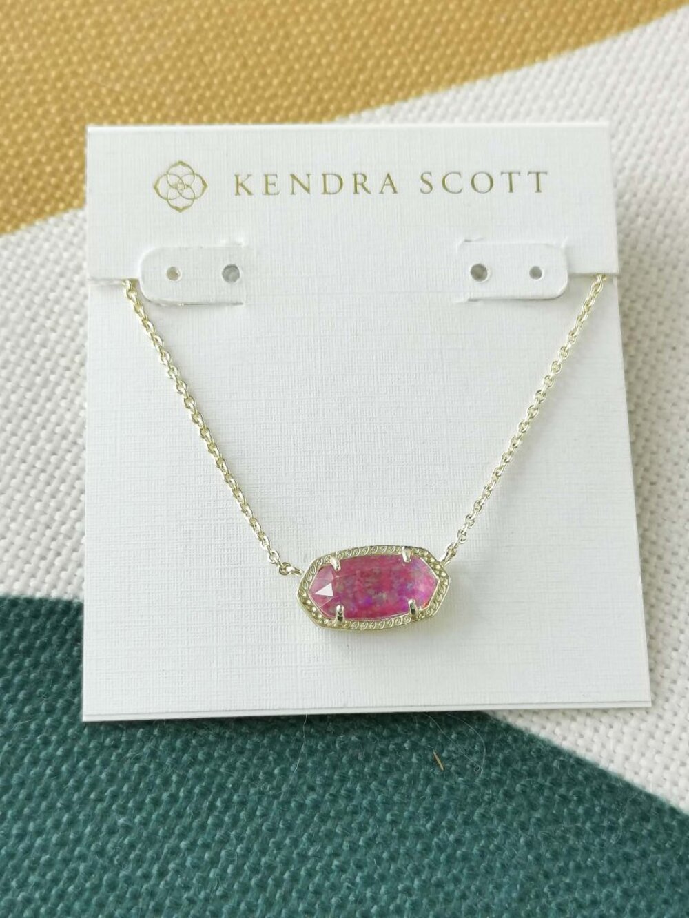 Kendra Scott Elisa Fuchsia Kyocera Opal Necklace NEW